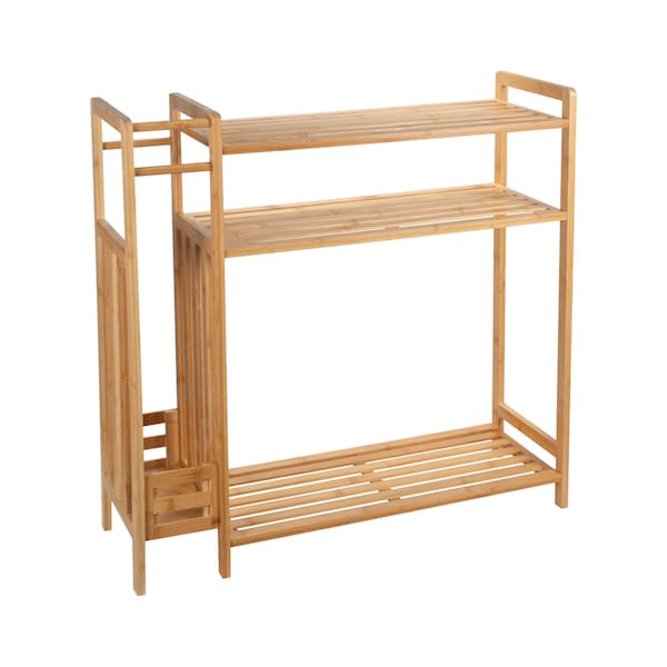 Organize It All Bamboo Shoe Rack with Umbrella Stand NH-2983W1P - main